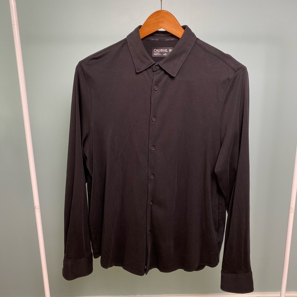 Calvin Klein Men's Dark Button-Down Shirt